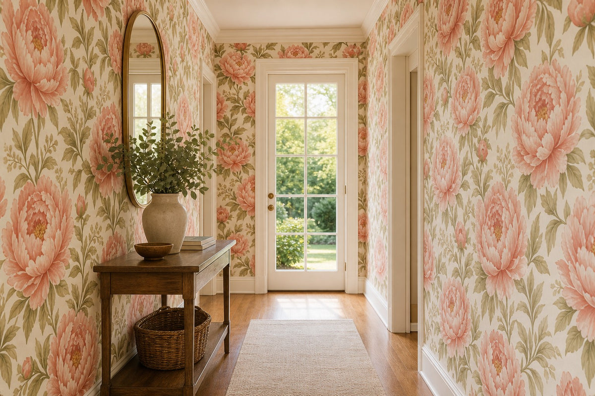 Blush Peony Wallpaper Mural product view