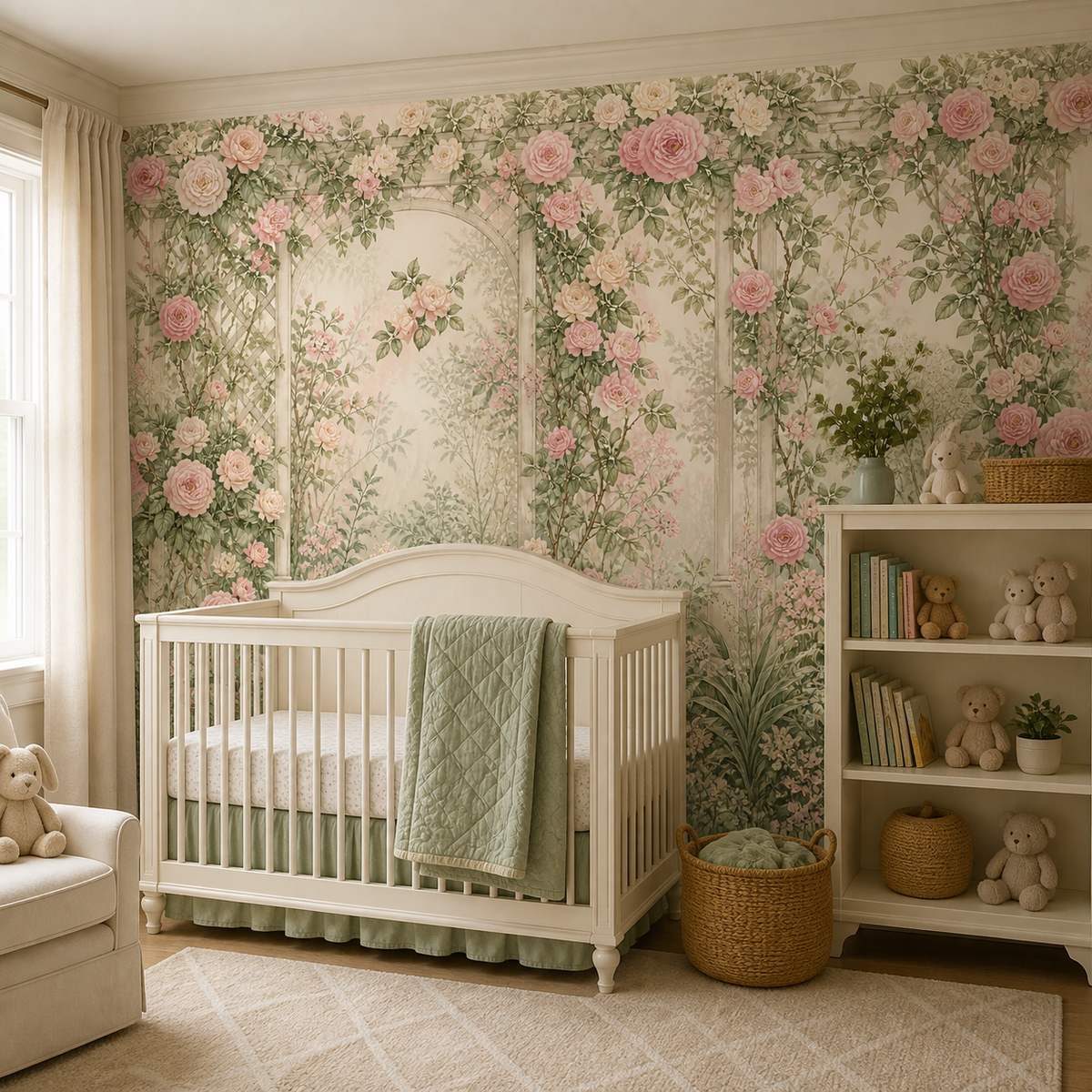 Blush Rose Wallpaper Mural product view