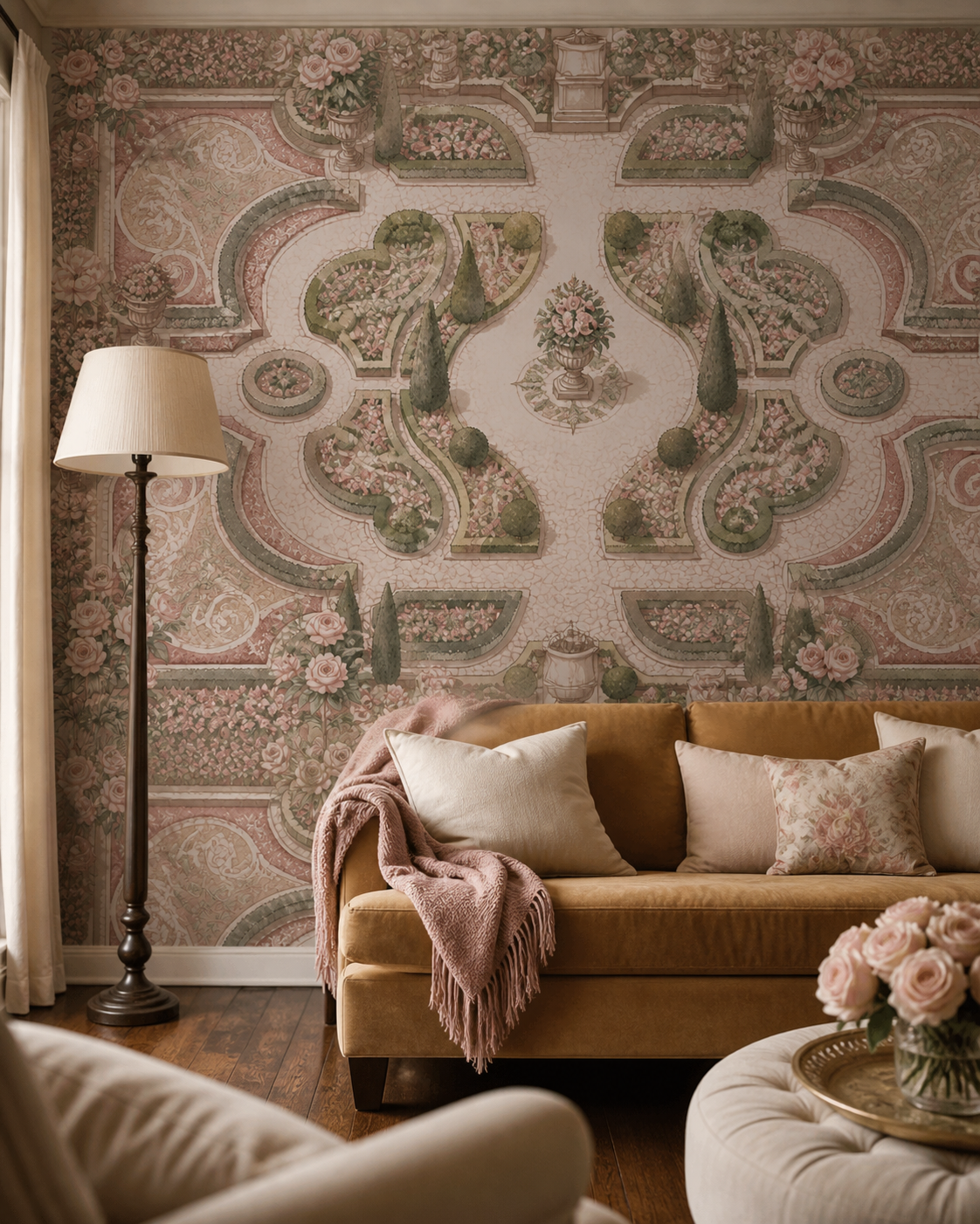 Blush Rose Wallpaper Mural product view