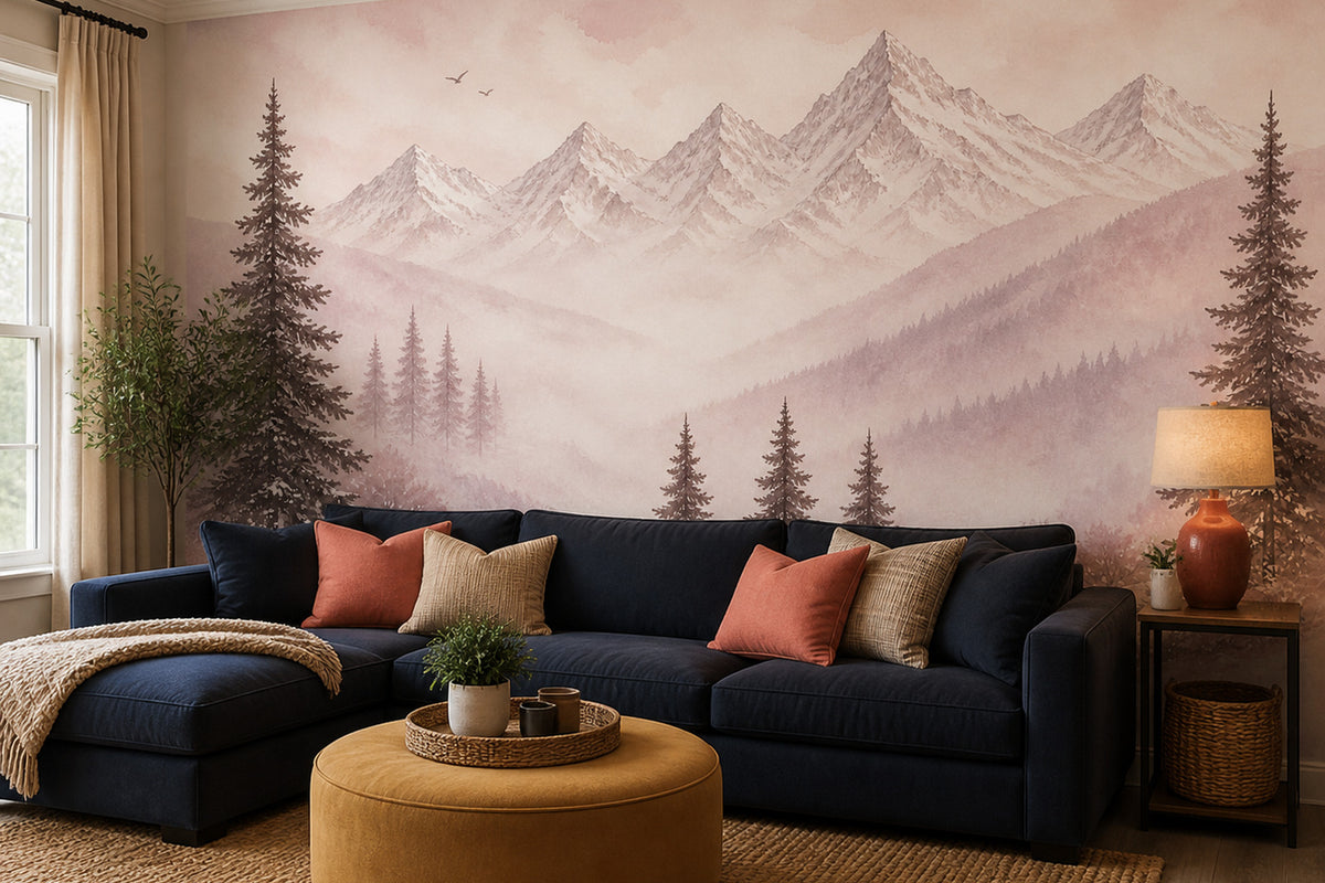 Blush Alpine Wallpaper Mural product view