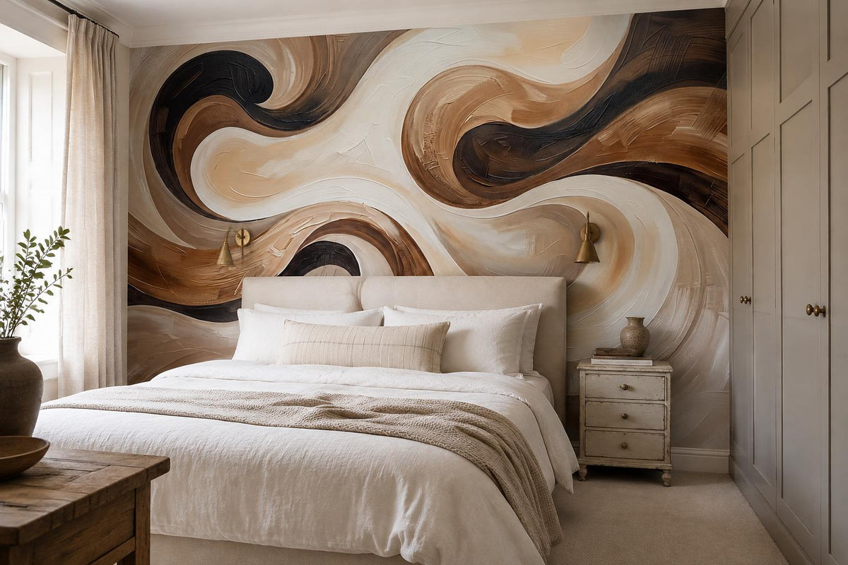 custom botanical neutral bedroom peel and stick removable non woven vinyl wallpa scene