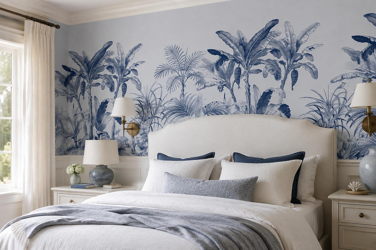 custom botanical neutral bedroom peel and stick removable non woven vinyl wallpa scene