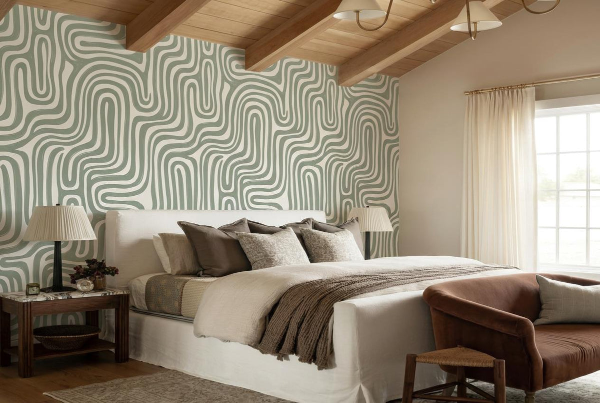 custom botanical neutral bedroom peel and stick removable non woven vinyl wallpa scene