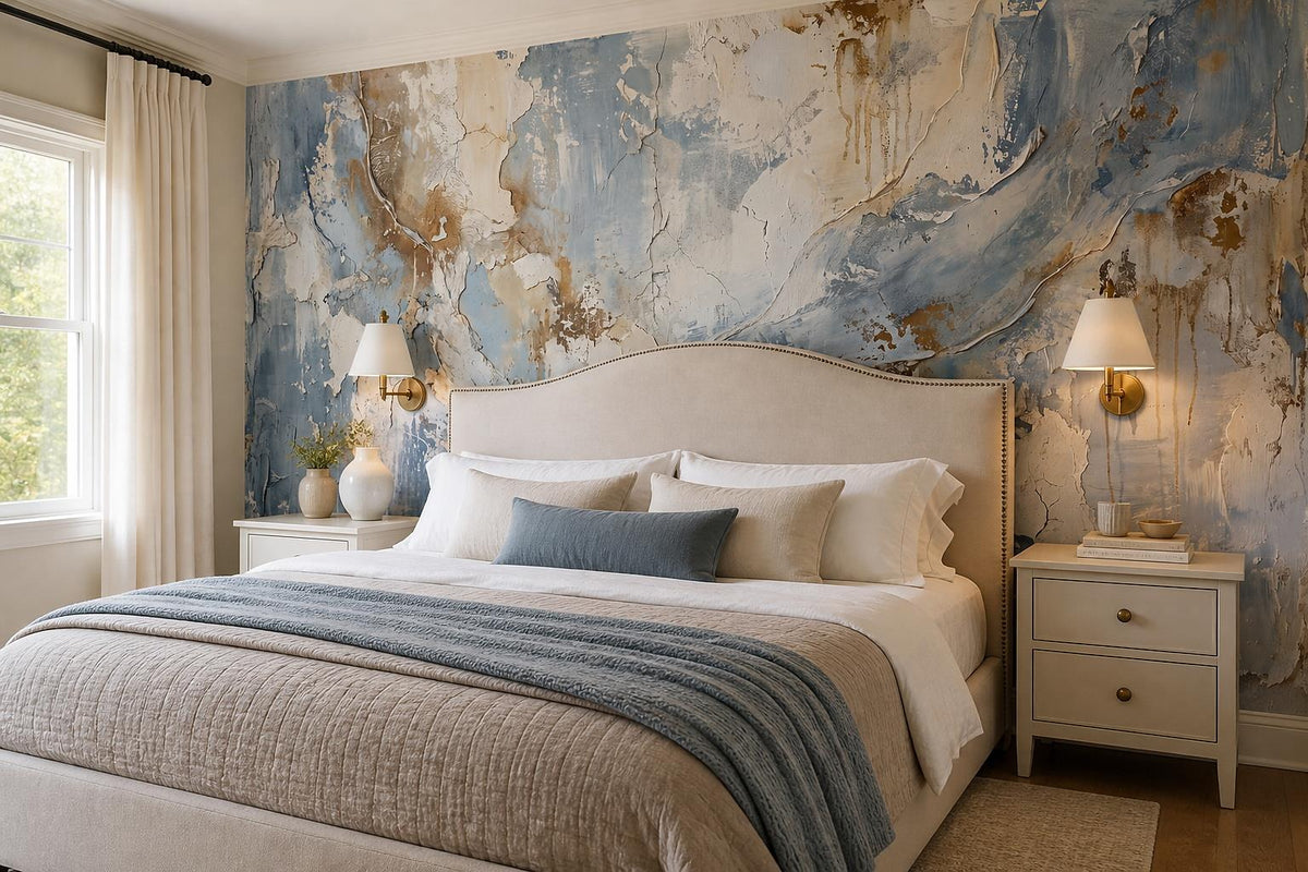 custom botanical neutral bedroom peel and stick removable non woven vinyl wallpa scene