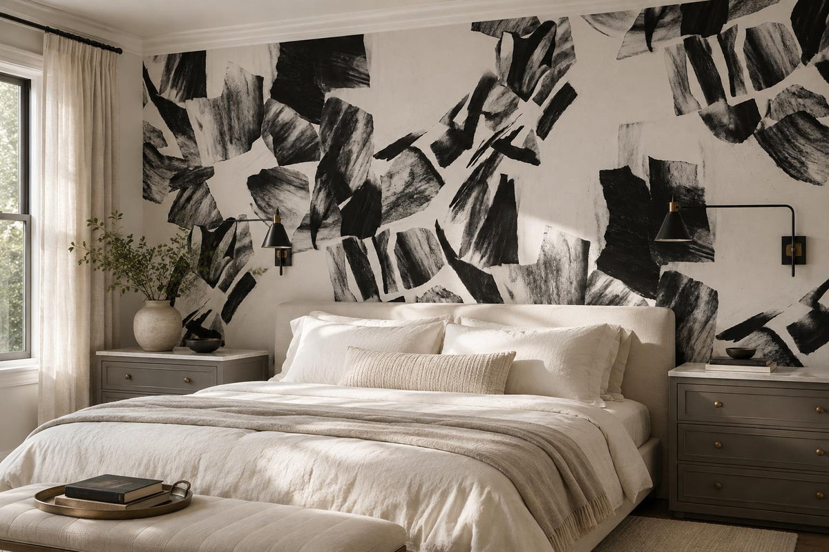 custom botanical neutral bedroom peel and stick removable non woven vinyl wallpa scene