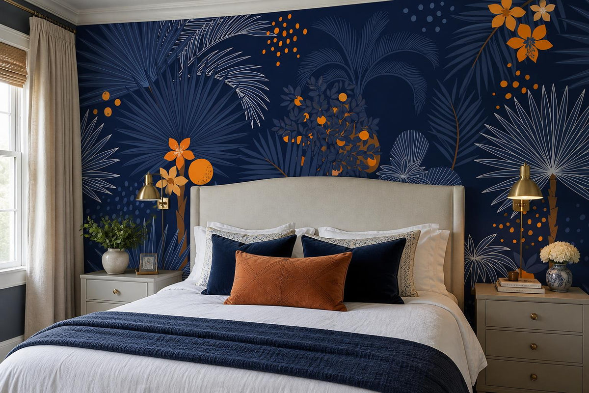 custom botanical neutral bedroom peel and stick removable non woven vinyl wallpa scene