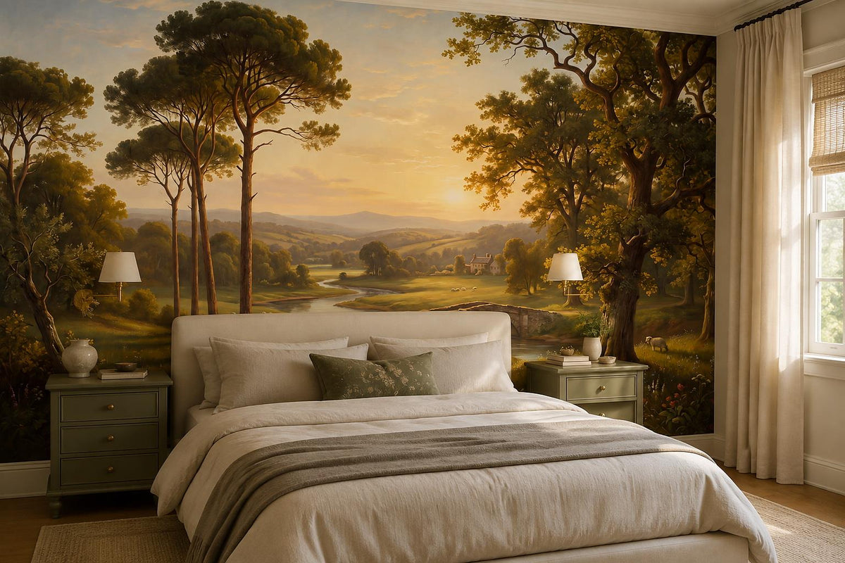 custom botanical neutral bedroom peel and stick removable non woven vinyl wallpa scene
