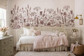 Mauve Fine Lavender Meadow Wallpaper Mural
