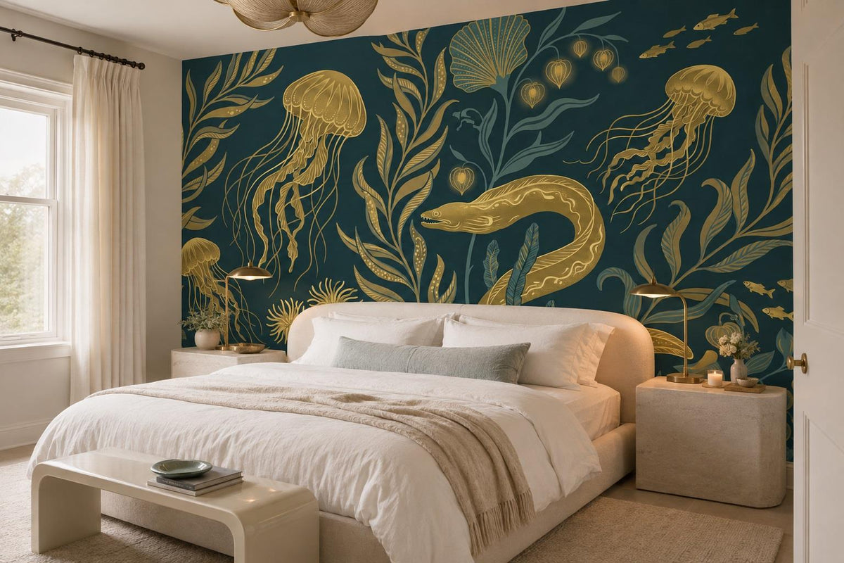 custom botanical neutral bedroom peel and stick removable non woven vinyl wallpa scene