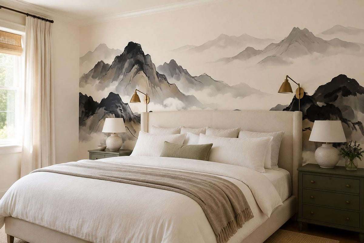 custom botanical neutral bedroom peel and stick removable non woven vinyl wallpa scene