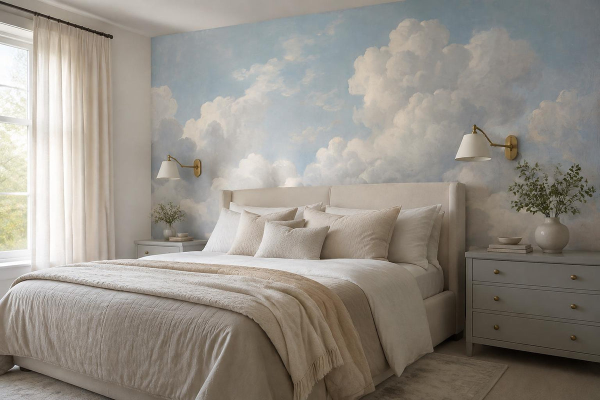 custom botanical neutral bedroom peel and stick removable non woven vinyl wallpa scene