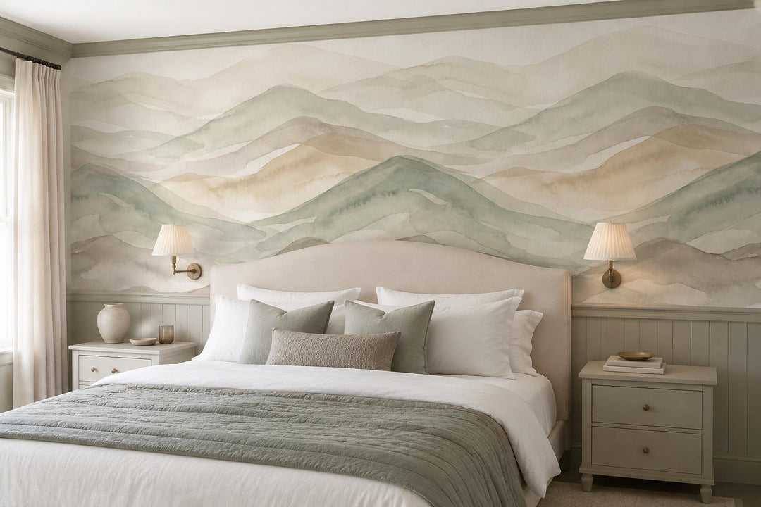 custom botanical neutral bedroom peel and stick removable non woven vinyl wallpa scene