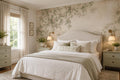 Beige Sage Leaf Botanical Wallpaper Mural