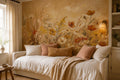 Ochre Wildflowers Meadow Wallpaper Mural