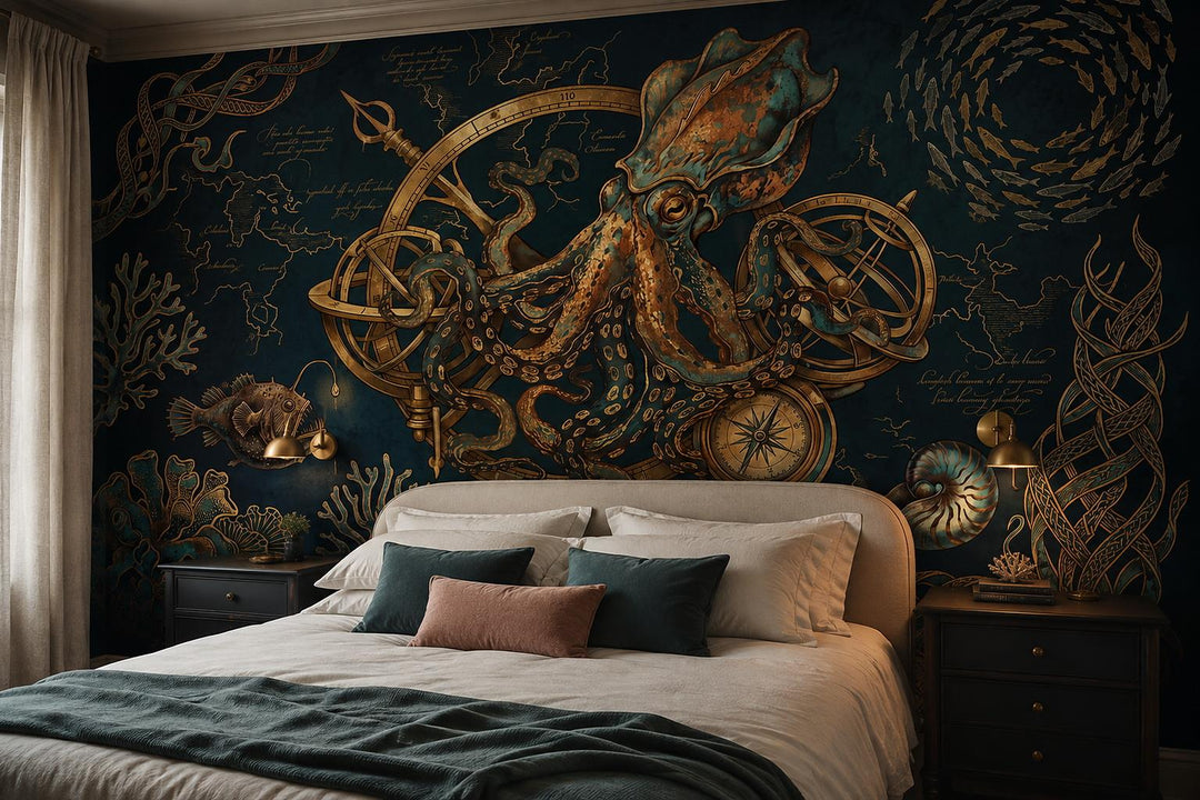 custom botanical neutral bedroom self adhesive removable non woven vinyl wallpap scene