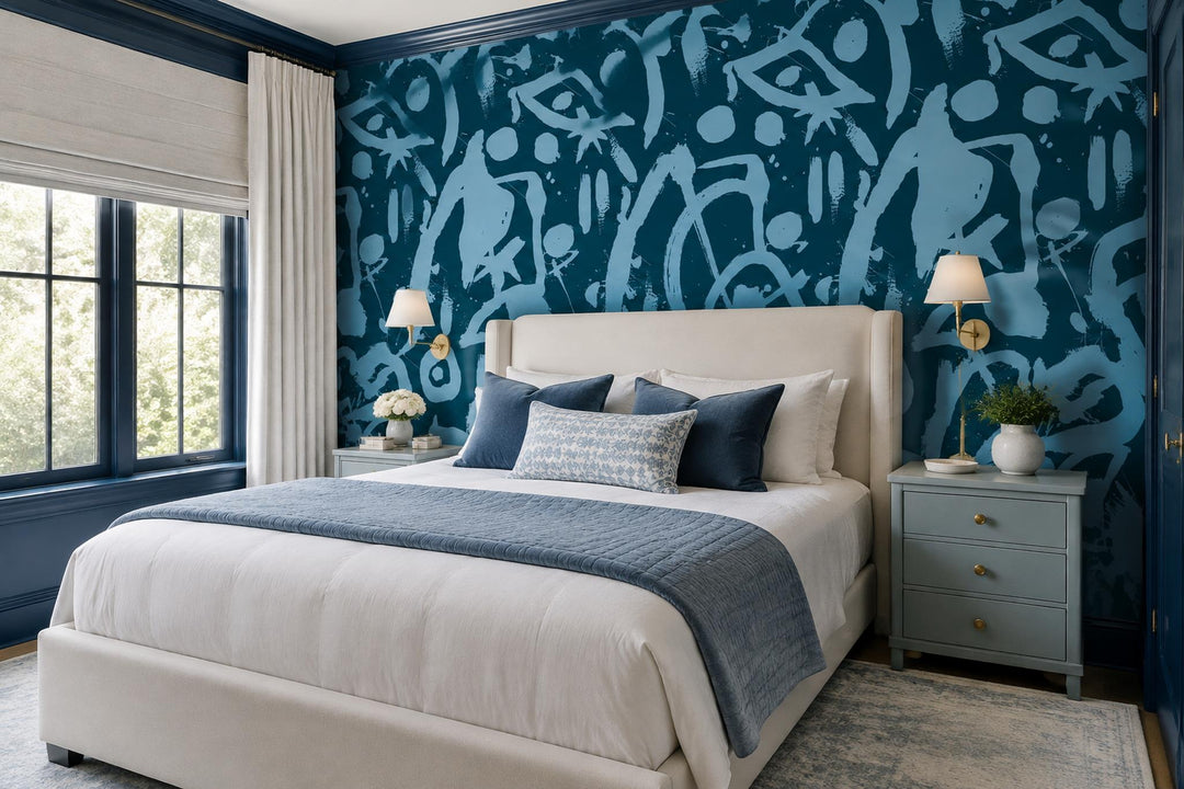 custom botanical neutral bedroom self adhesive removable non woven vinyl wallpap scene