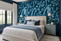Blue Looped Marks Abstract Wallpaper Mural