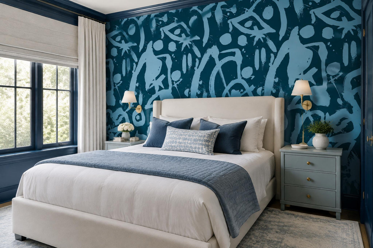 custom botanical neutral bedroom self adhesive removable non woven vinyl wallpap scene