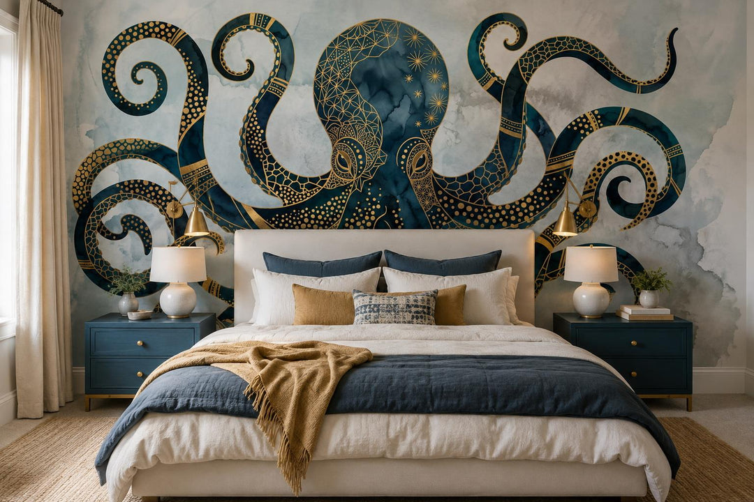custom botanical neutral bedroom self adhesive removable non woven vinyl wallpap scene