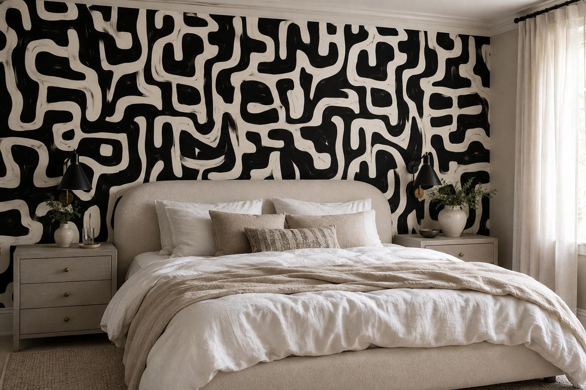 custom botanical neutral bedroom self adhesive removable non woven vinyl wallpap scene