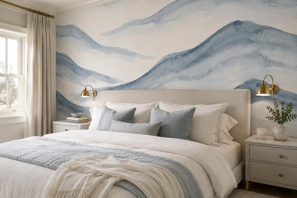 custom botanical neutral bedroom self adhesive removable non woven vinyl wallpap scene