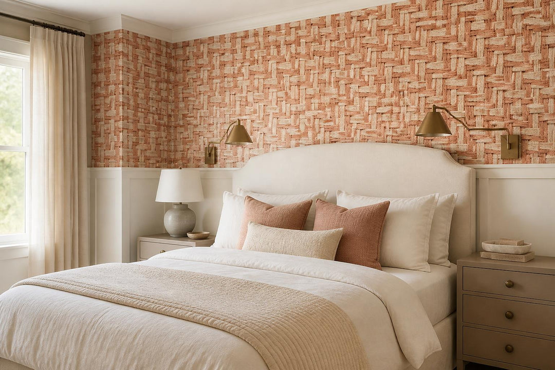 custom botanical neutral bedroom self adhesive removable non woven vinyl wallpap scene