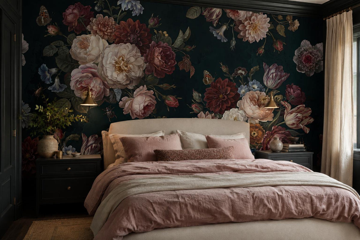 custom botanical neutral bedroom self adhesive removable non woven vinyl wallpap scene