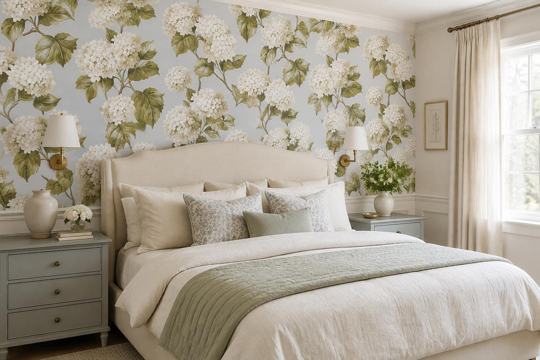 custom botanical neutral bedroom self adhesive removable non woven vinyl wallpap scene