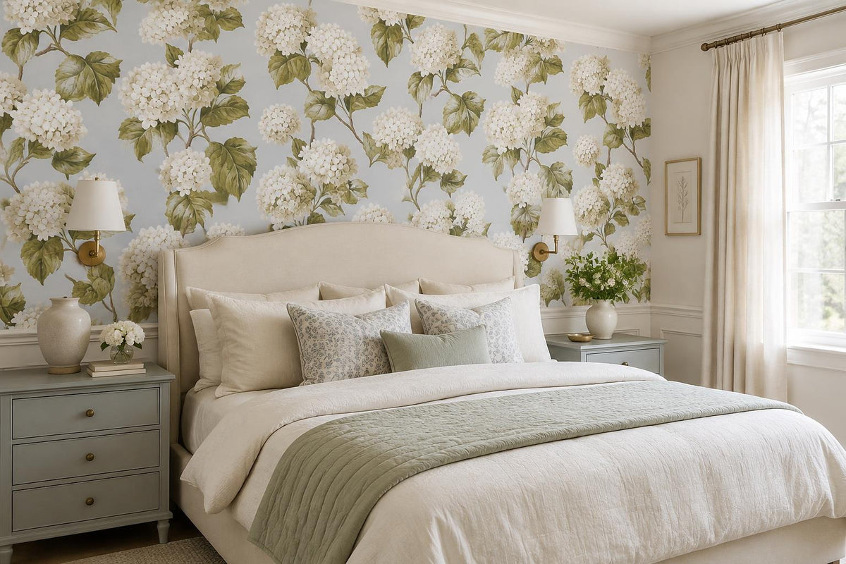 custom botanical neutral bedroom self adhesive removable non woven vinyl wallpap scene