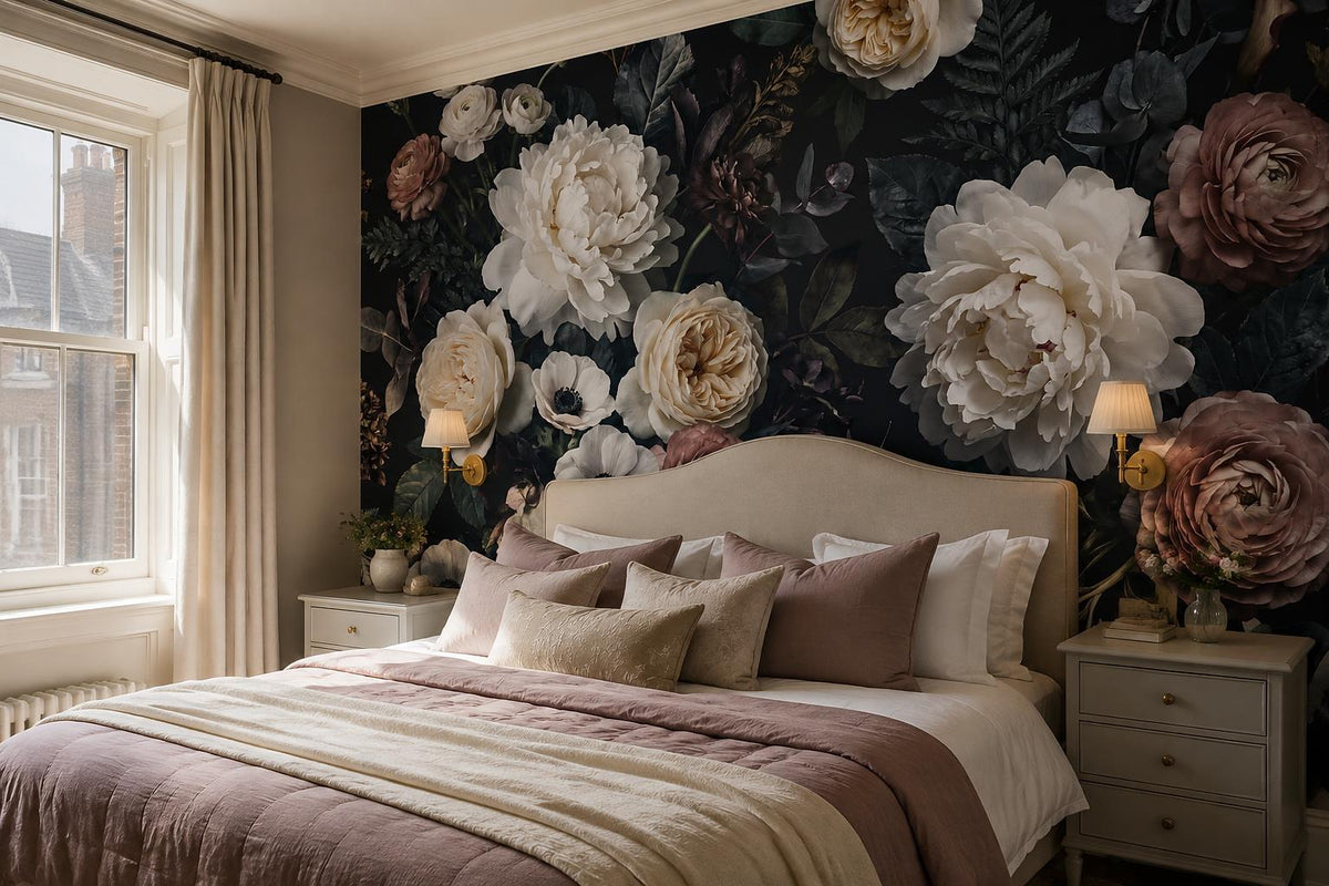 custom botanical neutral bedroom self adhesive removable non woven vinyl wallpap scene