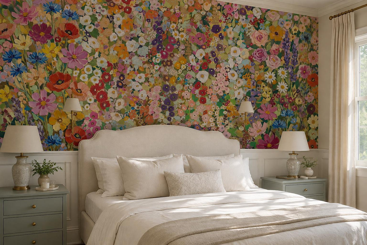 custom botanical neutral bedroom self adhesive removable non woven vinyl wallpap scene