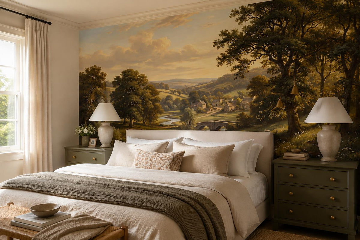 custom botanical neutral bedroom stick on removable non woven vinyl wallpaper mu scene