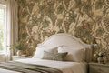 Beige Climbing Leaves Botanical Wallpaper Mural