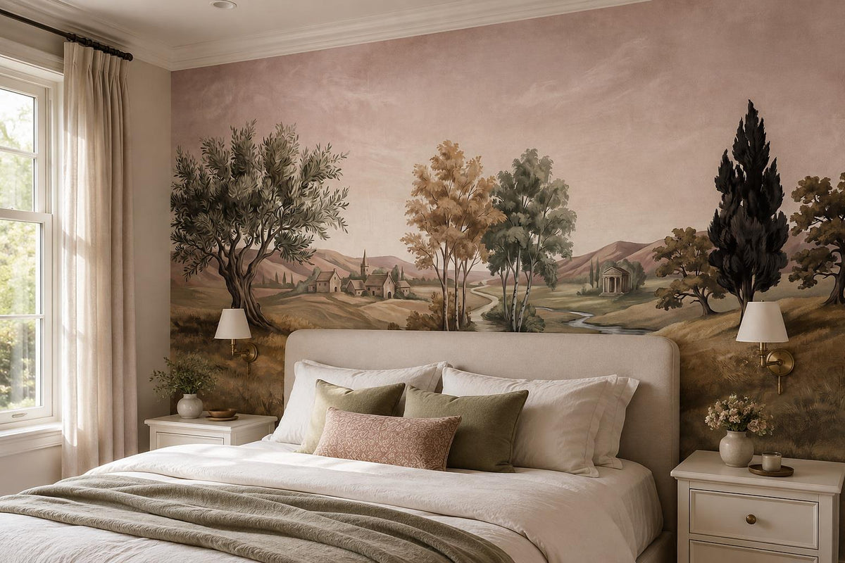 custom botanical neutral bedroom stick on removable non woven vinyl wallpaper mu scene