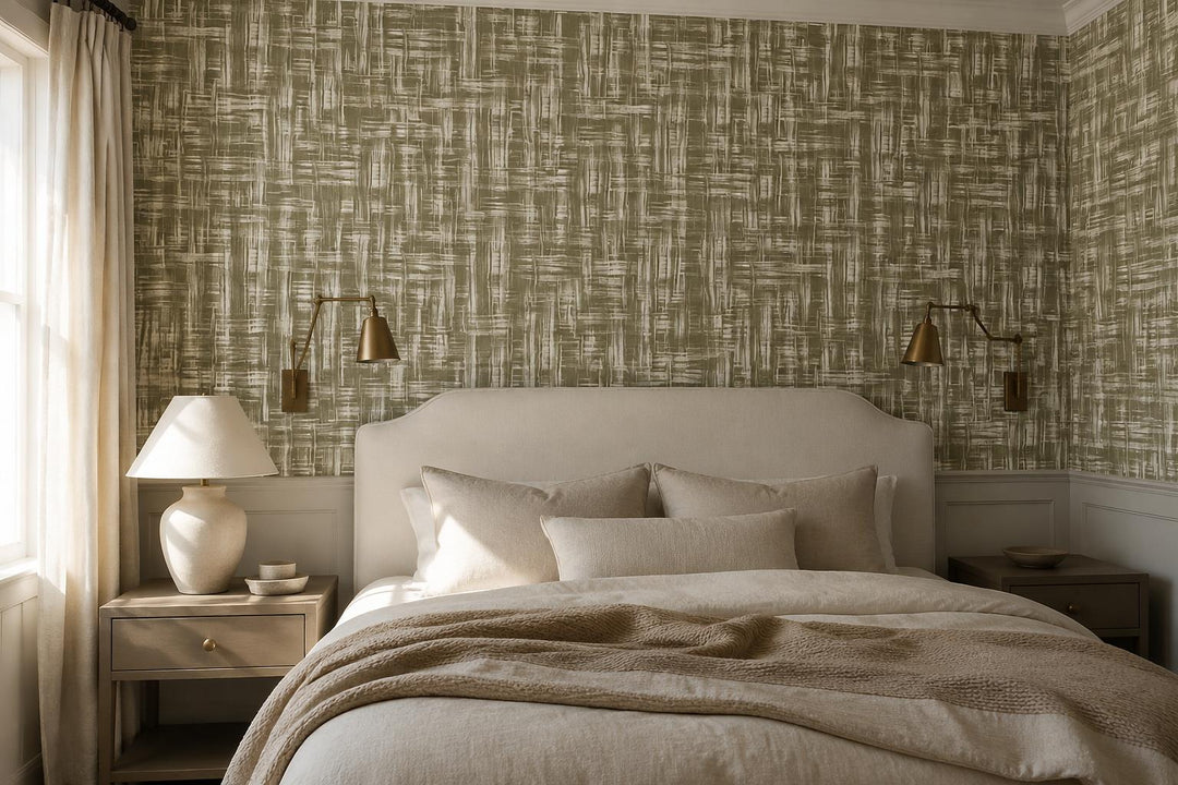 custom botanical neutral bedroom stick on removable non woven vinyl wallpaper mu scene