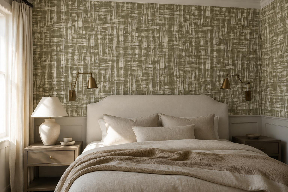 custom botanical neutral bedroom stick on removable non woven vinyl wallpaper mu scene