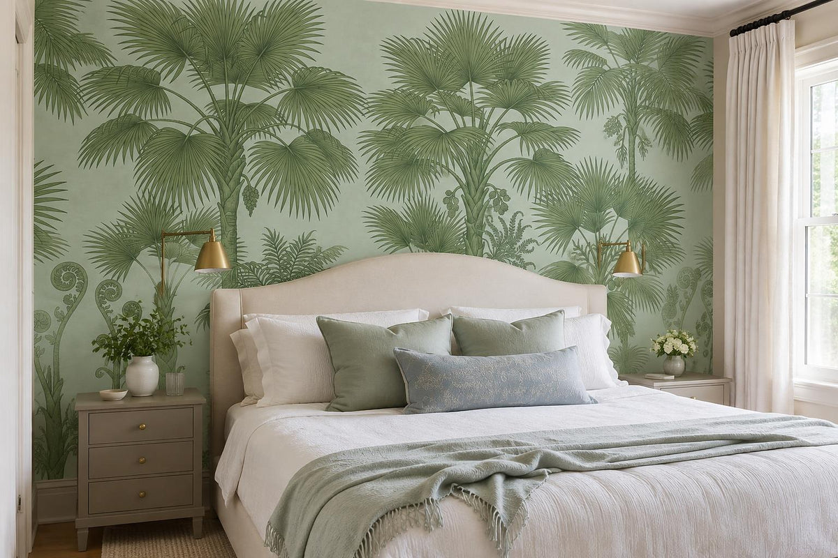 custom botanical neutral bedroom stick on removable non woven vinyl wallpaper mu scene