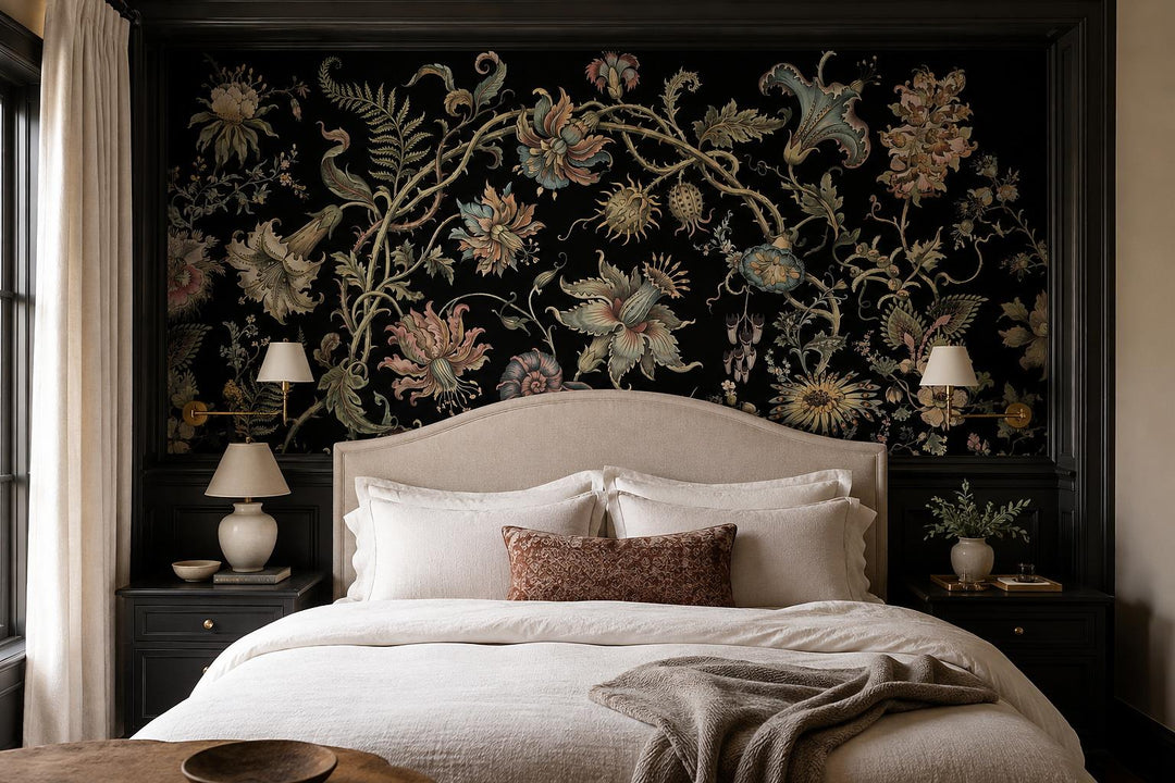 custom botanical neutral bedroom stick on removable non woven vinyl wallpaper mu scene