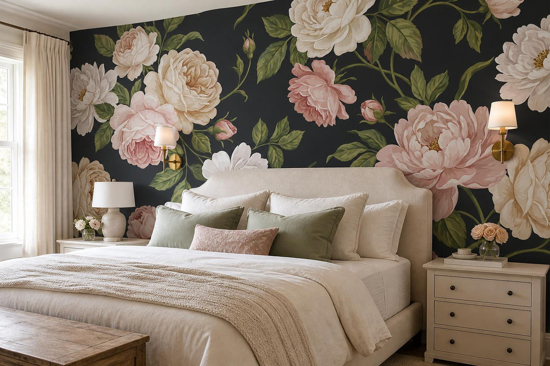 custom botanical neutral bedroom stick on removable non woven vinyl wallpaper mu scene