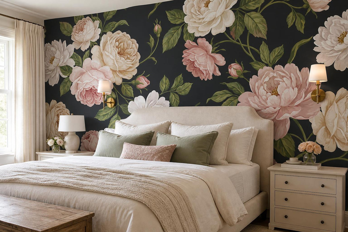 custom botanical neutral bedroom stick on removable non woven vinyl wallpaper mu scene