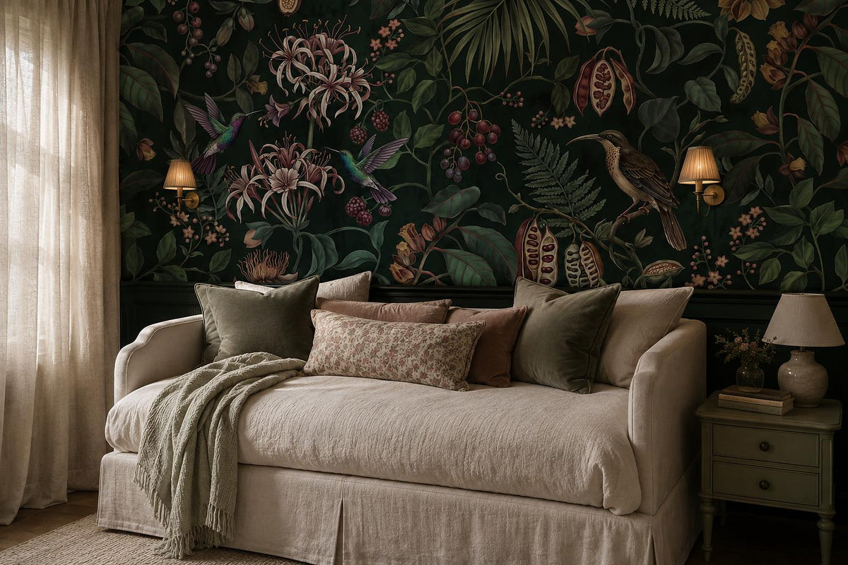 custom botanical neutral bedroom stick on removable non woven vinyl wallpaper mu scene