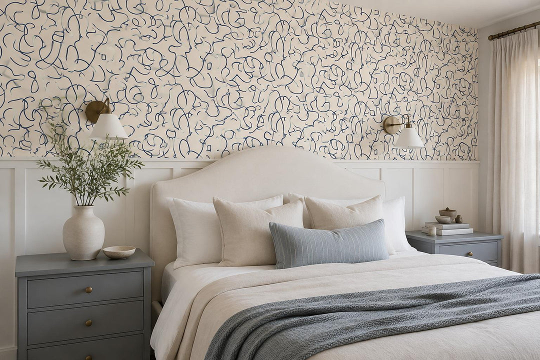 custom botanical neutral bedroom stick on removable non woven vinyl wallpaper mu scene