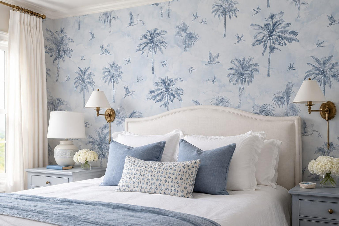 custom botanical neutral bedroom stick on removable non woven vinyl wallpaper mu scene