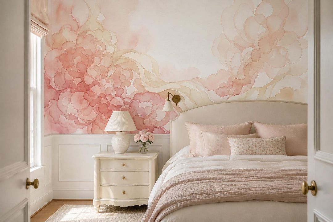 custom botanical neutral bedroom stick on removable non woven vinyl wallpaper mu scene