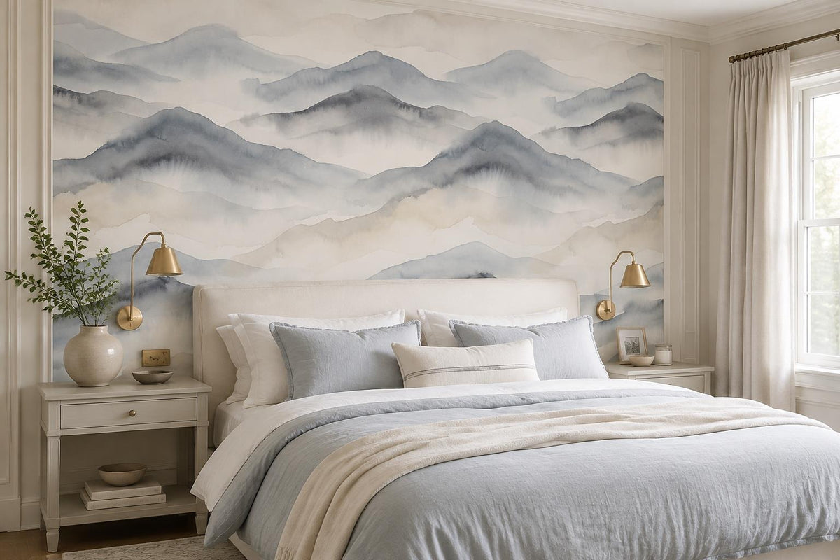 custom botanical neutral bedroom stick on removable non woven vinyl wallpaper mu scene
