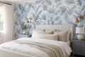 Blue Fan Palms Wallpaper Mural