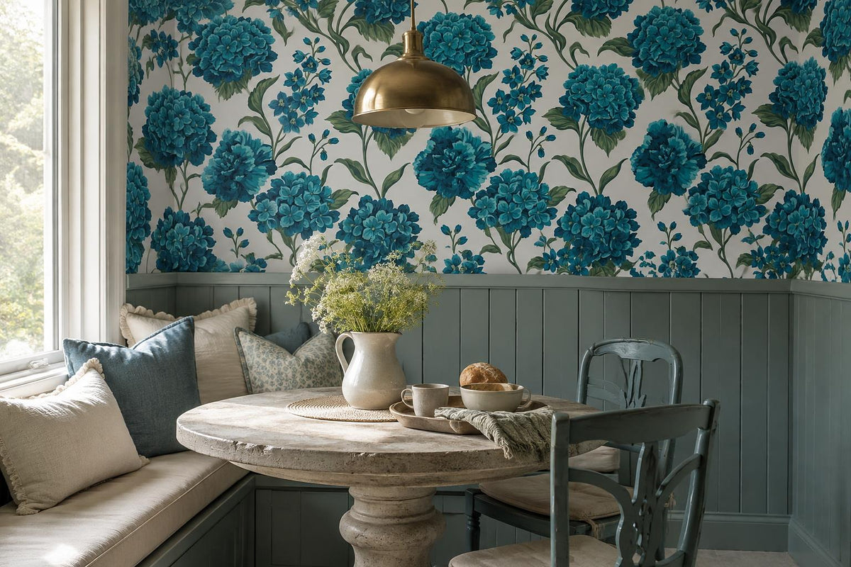 custom botanical neutral dining room peel and stick removable non woven vinyl wa scene