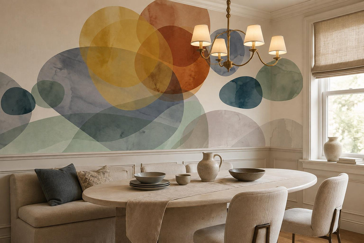 custom botanical neutral dining room peel and stick removable non woven vinyl wa scene