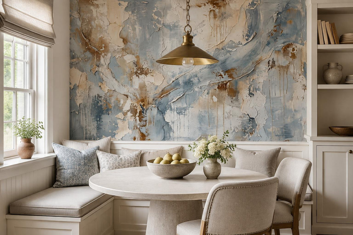 custom botanical neutral dining room peel and stick removable non woven vinyl wa scene