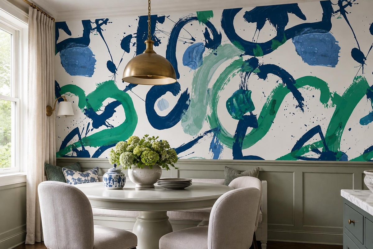 custom botanical neutral dining room peel and stick removable non woven vinyl wa scene